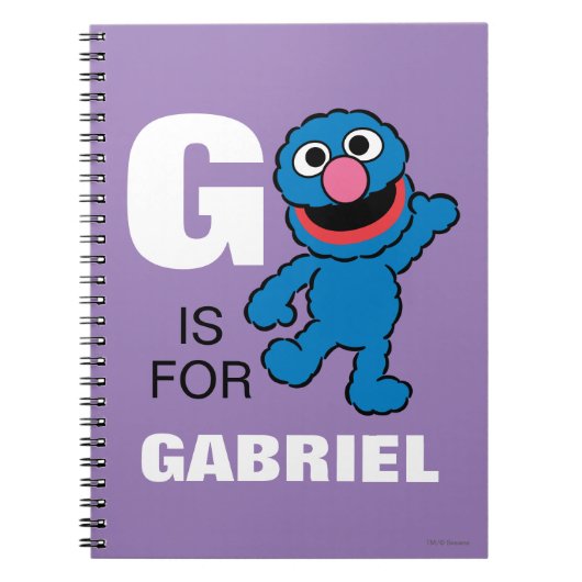 G is voor Grover | Jouw namen toevoegen Notitieboek (Voorkant)