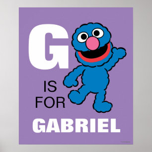 G is voor Grover   Jouw namen toevoegen Poster