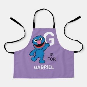 G is voor Grover Jouw namen toevoegen Schort