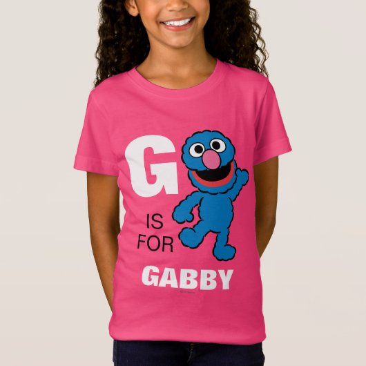 G is voor Grover | Jouw namen toevoegen T-shirt (Voorkant)