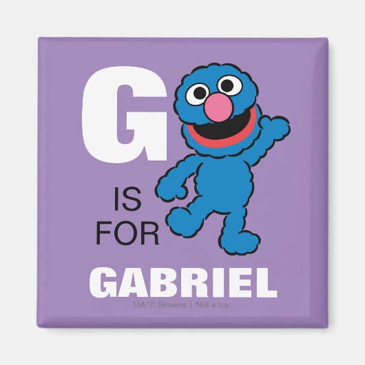 G is voor Grover | Voeg je naam toe Magneet (Voorkant)