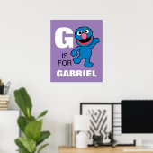 G is voor Grover | Voeg je naam toe Poster (Thuiskantoor)