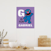 G is voor Grover | Voeg je naam toe Poster (Keuken)