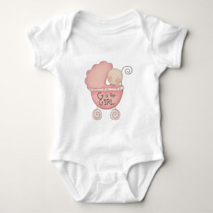 G is voor meisje Baby koets Romper