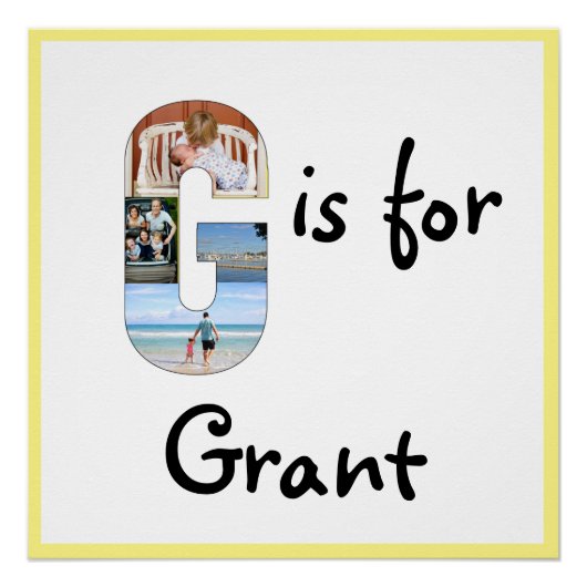 G is voor Naam Perfect Poster (Voorkant)