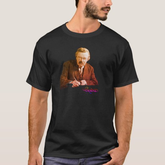 G. K. Chesterton at Work T-shirt (Voorkant)