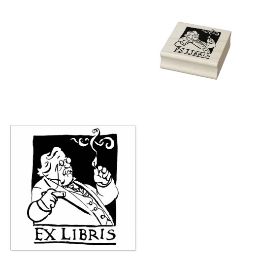 G.K.Chesterton Bookplate stempel (Gestempeld)