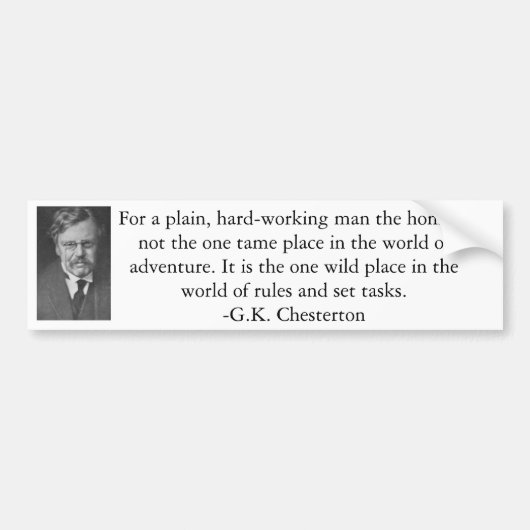 G.K. Chesterton Bumpersticker (Voorkant)