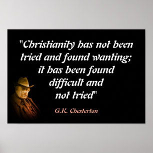 G.K. Chesterton citaat over Christendom Poster