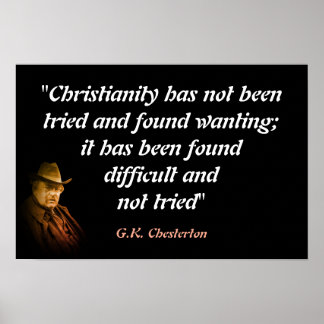 G.K. Chesterton citaat over Christendom Poster