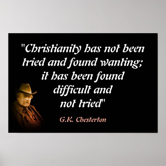 G.K. Chesterton citaat over Christendom Poster (Voorkant)