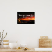 G.K. Chesterton citaat over God en atheïsten Poster (Keuken)