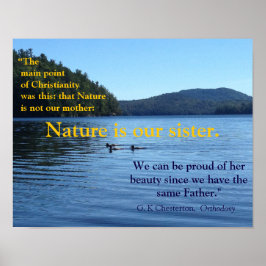 G. K. Chesterton citaat over natuur - poster