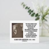 G.K. Chesterton Conservatives Progressives Briefkaart (Staand voorkant)