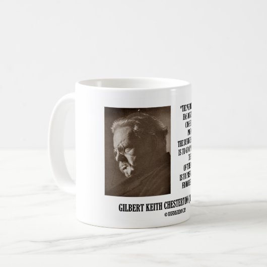 G.K. Chesterton Conservatives Progressives Miinzet Koffiemok (Voorkant links)