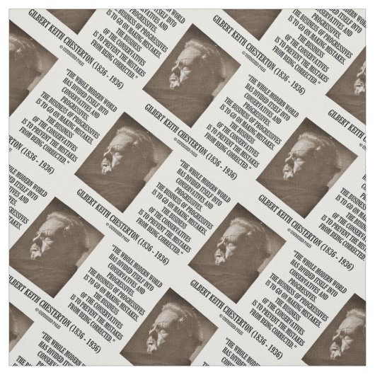 G.K. Chesterton Conservatives Progressives Stof (Swatch)