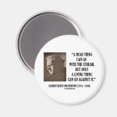 G.K. Chesterton Dead Ding Stream Living Ding Thing Magneet (Voorkant / Achterkant)
