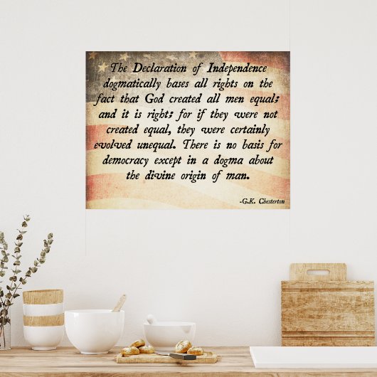 G.K. Chesterton God Equality Poster (Keuken)