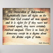 G.K. Chesterton God Equality Poster (Voorkant)