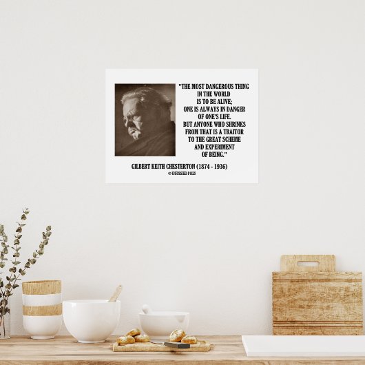 G.K. Chesterton Great Scheme Experiment Of Poster (Keuken)