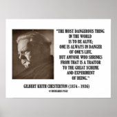 G.K. Chesterton Great Scheme Experiment Of Poster (Voorkant)