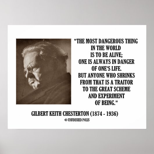 G.K. Chesterton Great Scheme Experiment Of Poster (Voorkant)