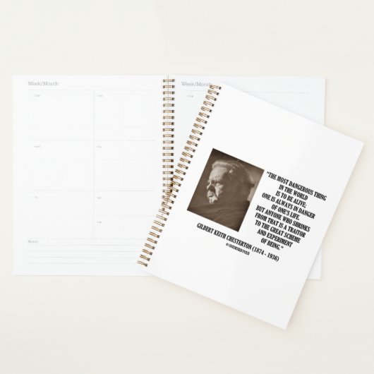 G.K. Chesterton Grootse Schema Experiment Van Zijn Planner (Display)