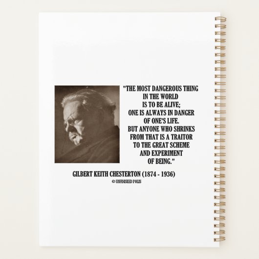 G.K. Chesterton Grootse Schema Experiment Van Zijn Planner (Achterkant)
