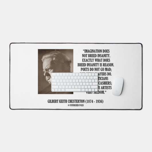G.K. Chesterton Imagination Insanity Creative Bureaumat (Keyboard & Muis)