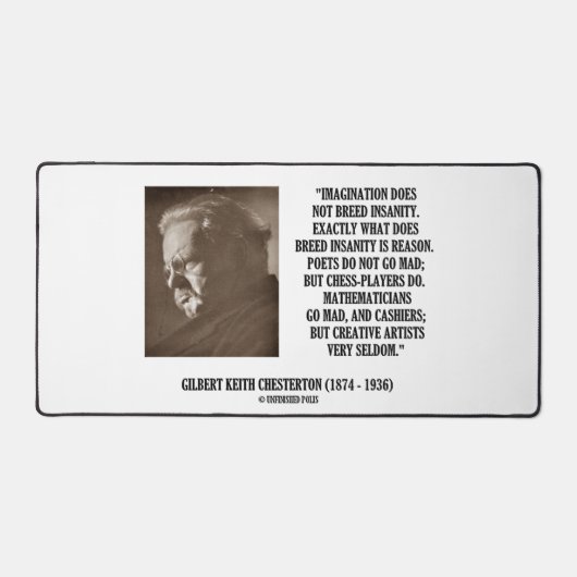 G.K. Chesterton Imagination Insanity Creative Bureaumat (Voorkant)