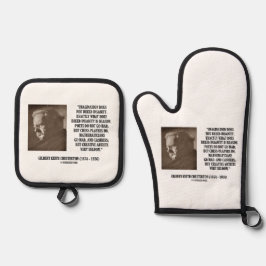 G.K. Chesterton Imagination Insanity Creative Ovenwant & Pannenlap Set
