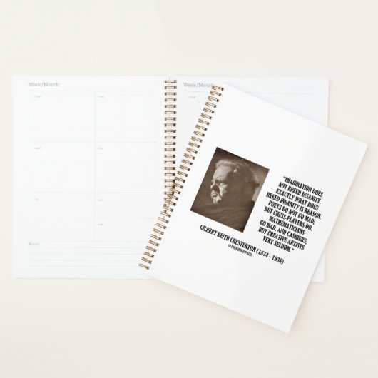 G.K. Chesterton Imagination Insanity Creative Planner (Display)