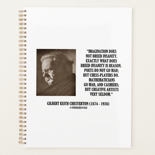 G.K. Chesterton Imagination Insanity Creative Planner (Voorkant)