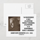 G.K. Chesterton ongemak Adventure Briefkaart (Voorkant / Achterkant)