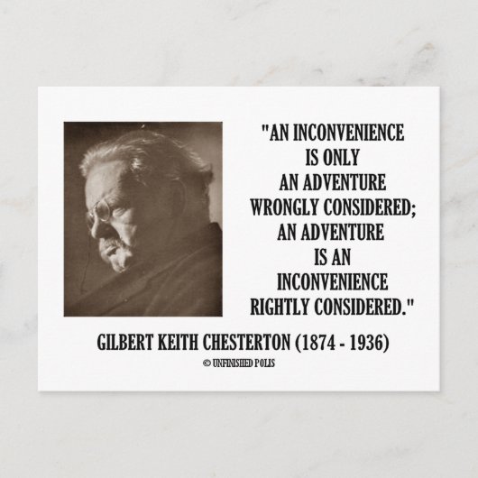 G.K. Chesterton ongemak Adventure Briefkaart (Voorkant)