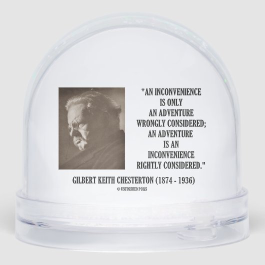 G.K. Chesterton ongemak Adventure Sneeuwbol (Achterkant)