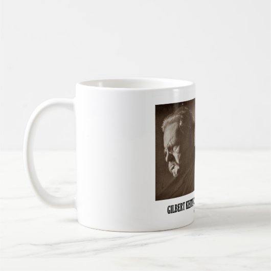 G.K. Chesterton oninteressant onderwerp Koffiemok (Links)