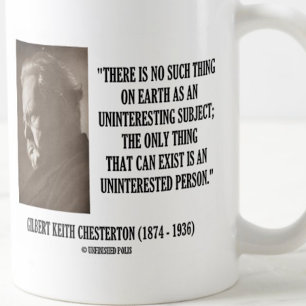 G.K. Chesterton oninteressant onderwerp Koffiemok