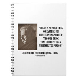 G.K. Chesterton oninteressant onderwerp Notitieboek
