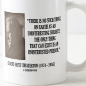 G.K. Chesterton oninteressant onderwerp ongeïntere Koffiemok