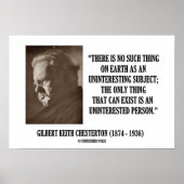 G.K. Chesterton oninteressant onderwerp ongeïntere Poster (Voorkant)