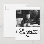G.K. Chesterton op het werk Briefkaart (Voorkant / Achterkant)