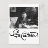 G.K. Chesterton op het werk Briefkaart (Voorkant)