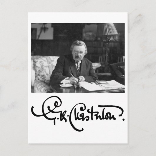G.K. Chesterton op het werk Briefkaart (Voorkant)