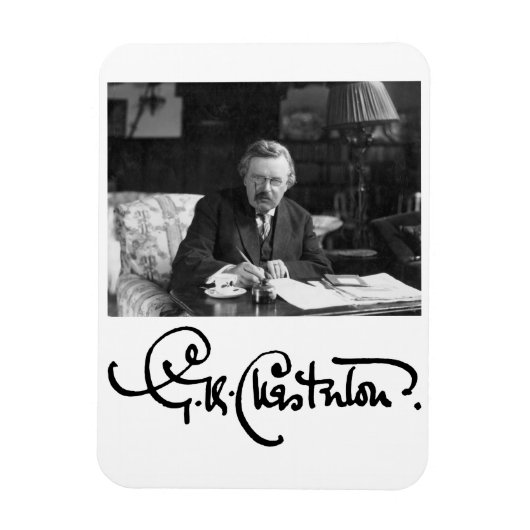 G. K. Chesterton op het werk Magneet (Verticaal)