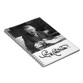 G. K. Chesterton op het werk Notitieboek (Rechterzijde)