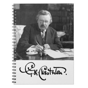 G. K. Chesterton op het werk Notitieboek