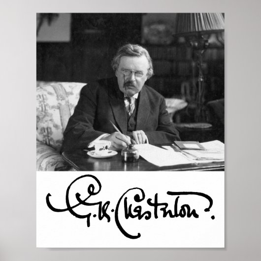 G. K. Chesterton op het werk Poster (Voorkant)