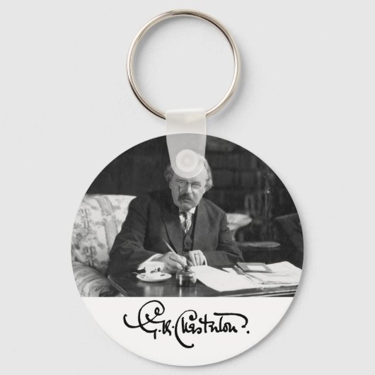 G. K. Chesterton op het werk Sleutelhanger (Voorkant)