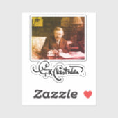 G. K. Chesterton op het werk Sticker (Vel)